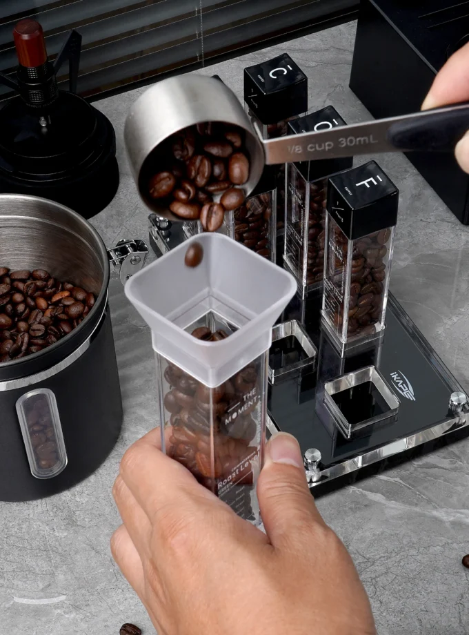 IKAPE Coffee Bean Cellar Tubes – Single Dose Coffee Bean Storage Set (6 or 12 Tubes)