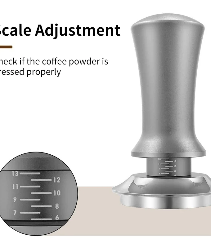 Calibrated Coffee Tamper – Constant Pressure Spring-Loaded Espresso Tamper (51mm / 53mm / 58mm)