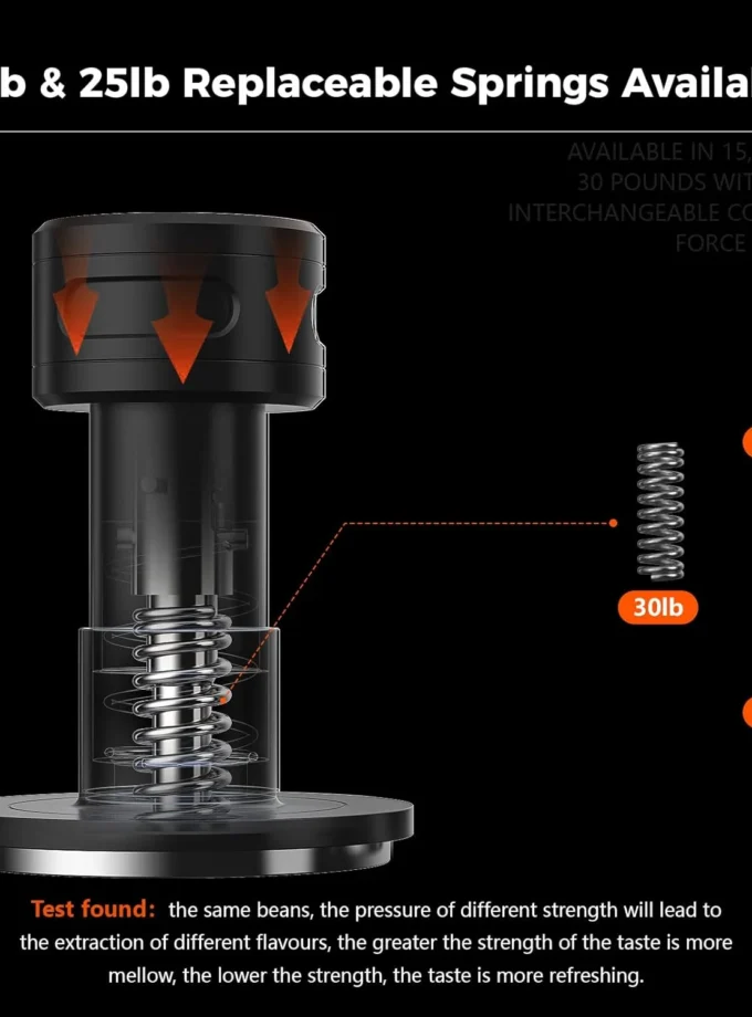 IKAPE Espresso Tamper V5 – Calibrated Coffee Tamper with Sound Feedback & Spring Pressure Control