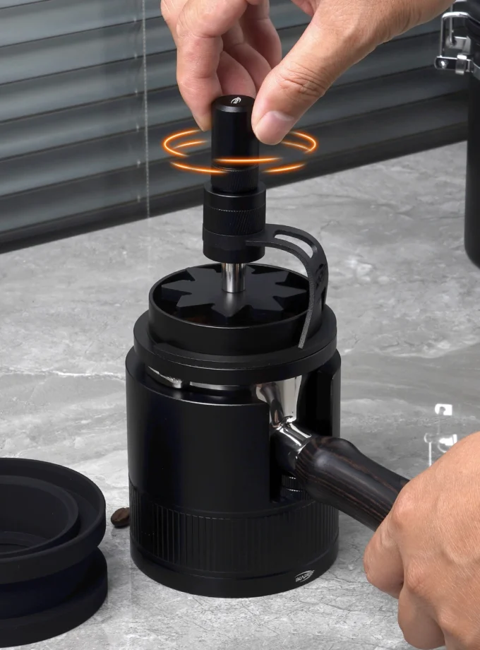 IKAPE Rotary WDT Tool V2 – Espresso Distribution Stirrer with Adjustable 0.25mm Needles and Stand