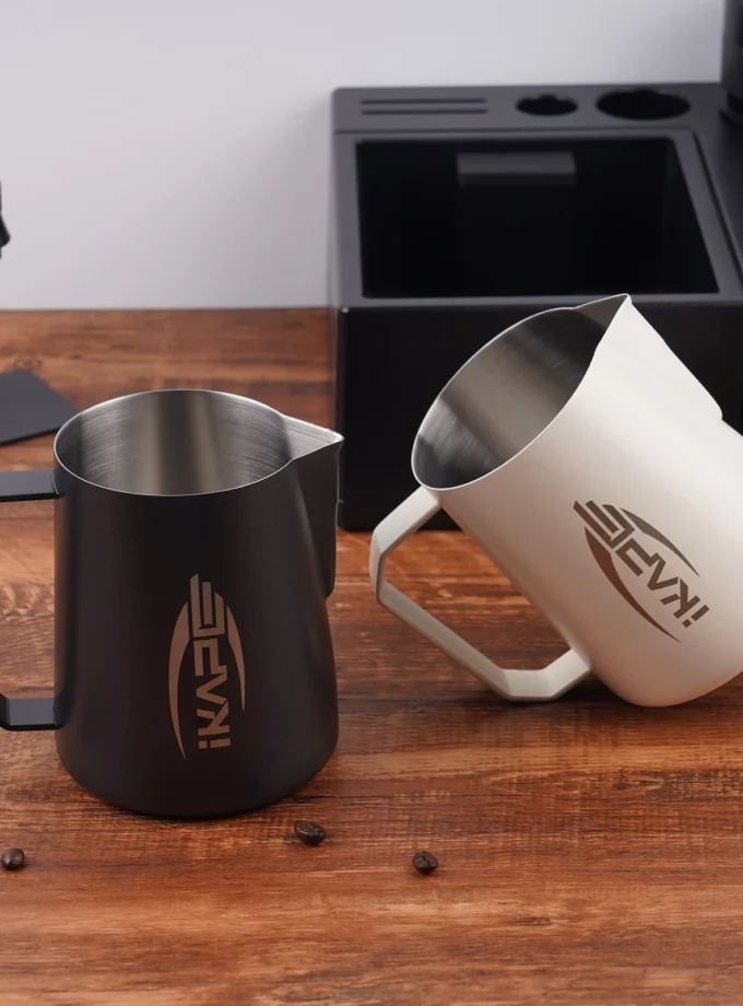 IKAPE Milk Frothing Pitcher – Premium Stainless Steel Steaming Pitcher for Latte Art